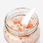 Open Jar of Calm Bath Soak for relaxing & restoring your body after a long day. Hello Wellness