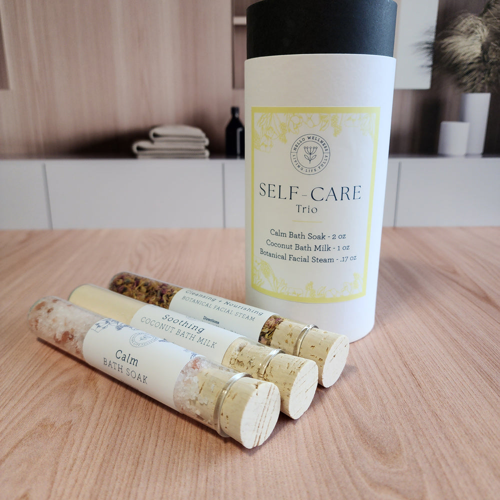 Self-Care Gift Set. Relax and Pamper yourself. Made with natural and organic ingredients.